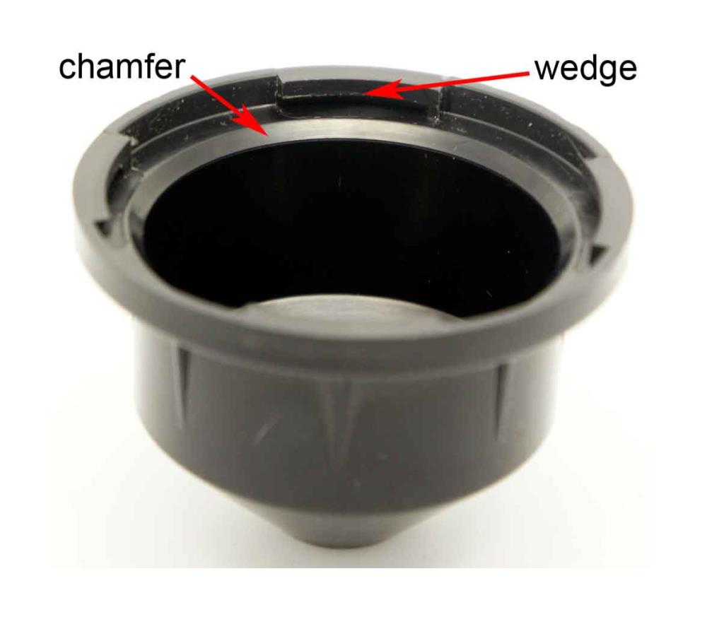Twist-on cap for Arri PL lens mount, ABS plastic, improved