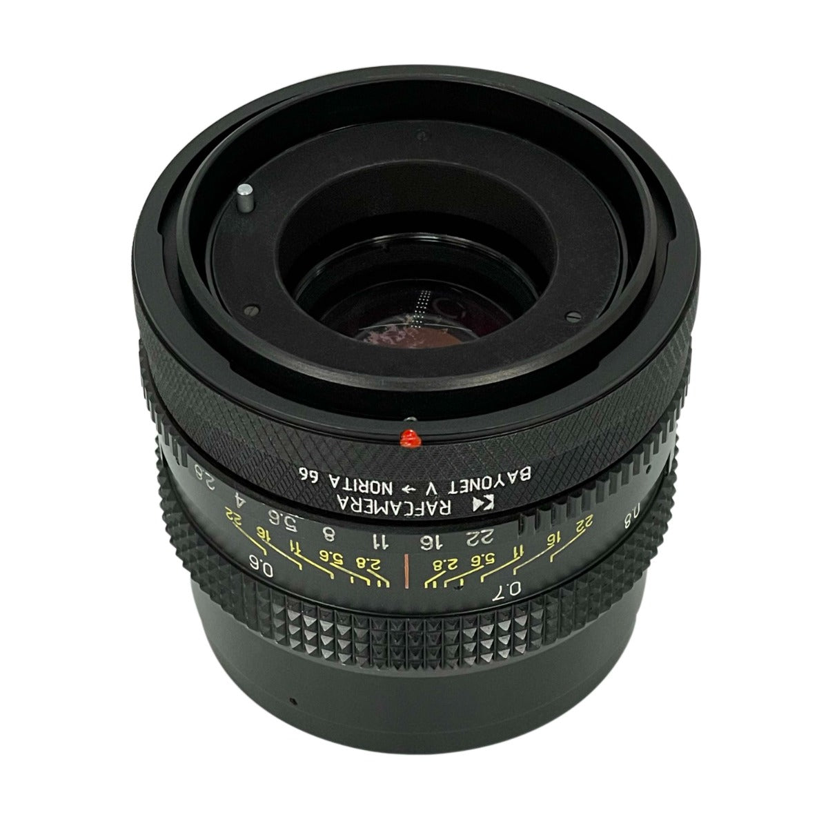 Bayonet V (Kiev-88, Salyut-S, Hasselblad 1000F) lens to Norita camera adapter