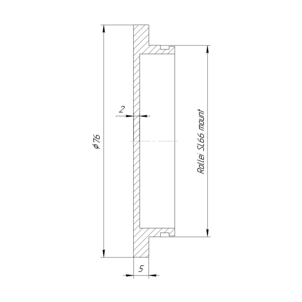 Blank to make a Rolleiflex SL66 adapter