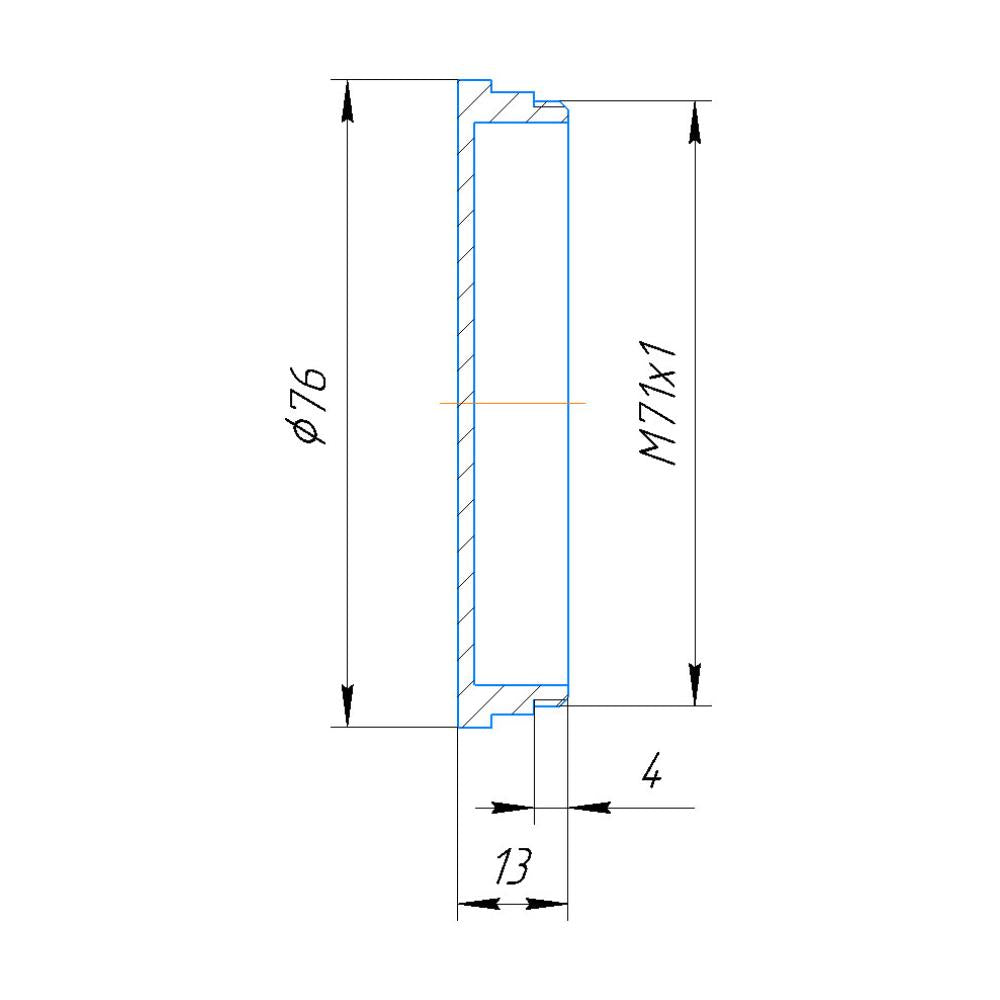 Screw-in cap with M71x1 male thread for Photosniper lens