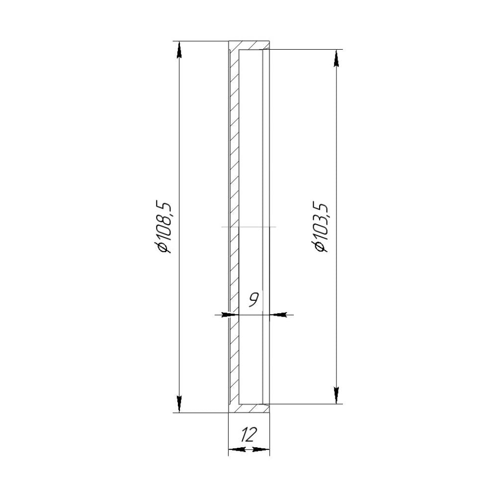 Push-on cap with 103.5mm inner diameter