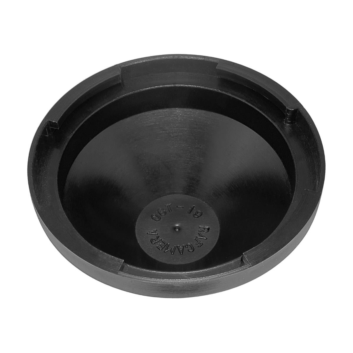 Twist-on cap for OCT-19 lens mount, plastic, black