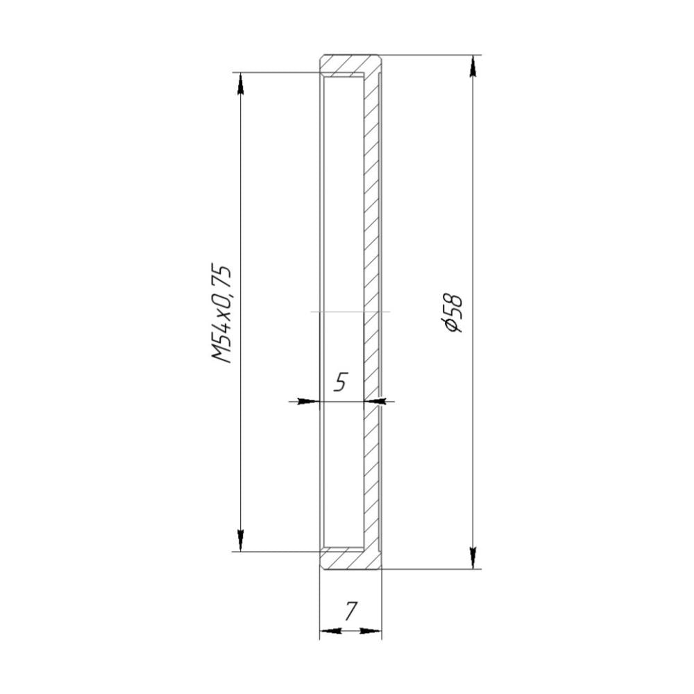 Screw-on cap with M54x0.75 female thread