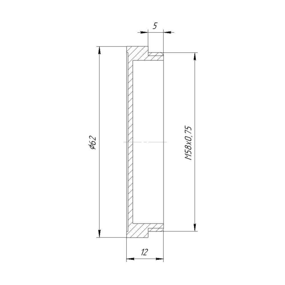 Screw-in cap with M58x0.75 male thread