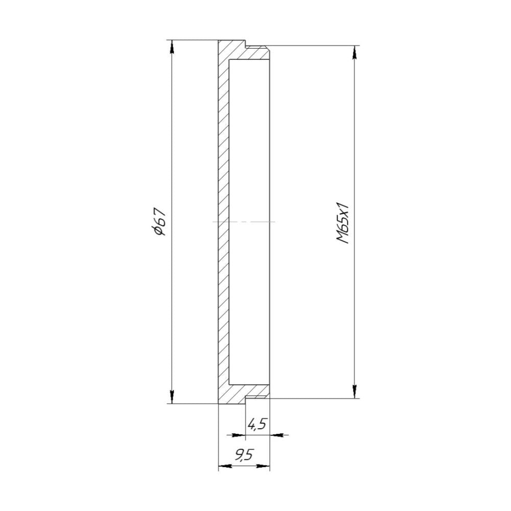 Screw-in cap with M65x1 male thread for focusing helicoid