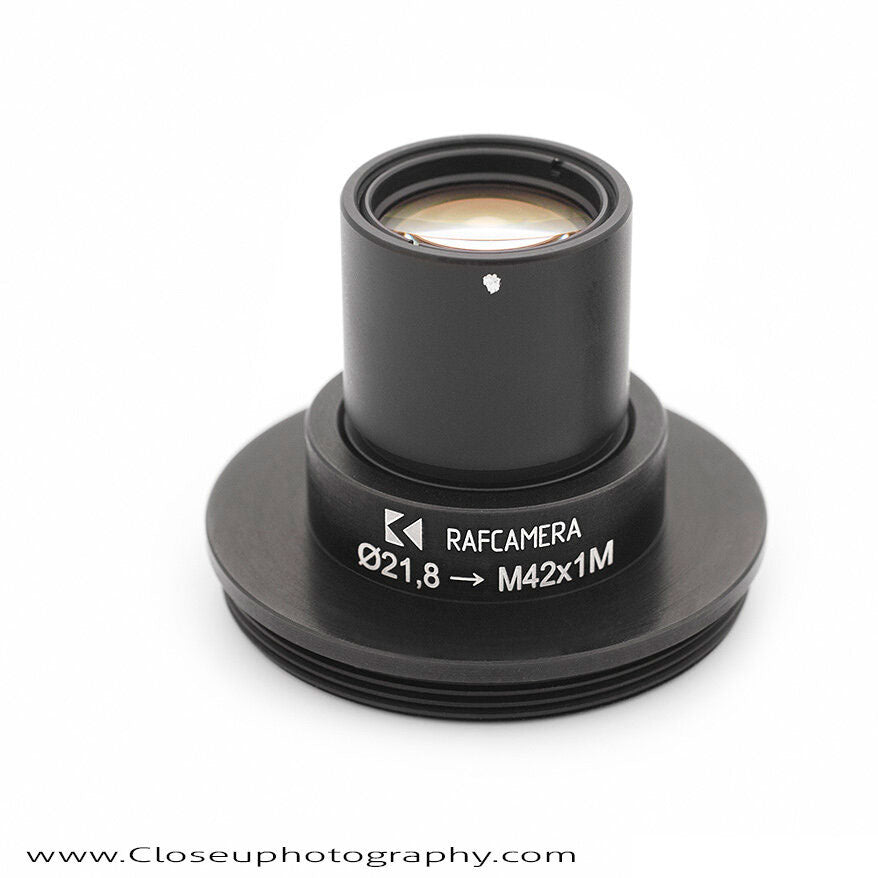21.8mm clamp to M42x1 male thread adapter for Nikon Coolscan III (LS-30) lens