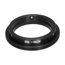 Load image into Gallery viewer, 38mm clamp (V38) to SM2 male thread adapter for Schneider Macro-Symmar lens