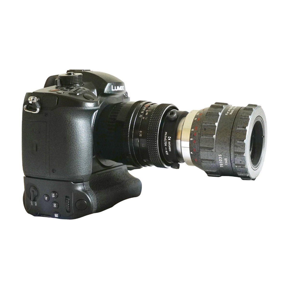 39mm clamp to M49x0.75 male thread adapter (for Kowa 16-A lenses)