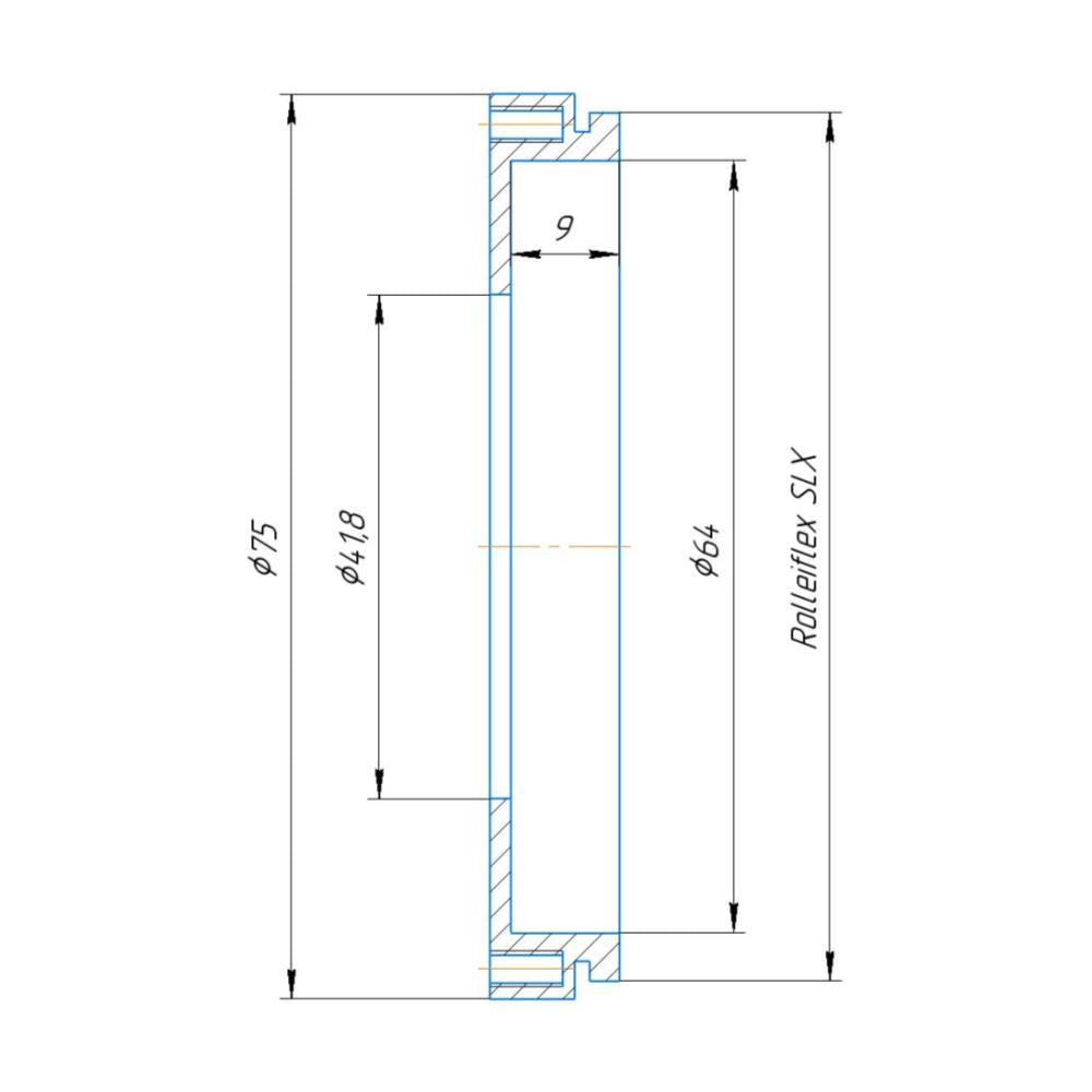 41.8mm to Rolleiflex SLX mount adapter for #1 shutters
