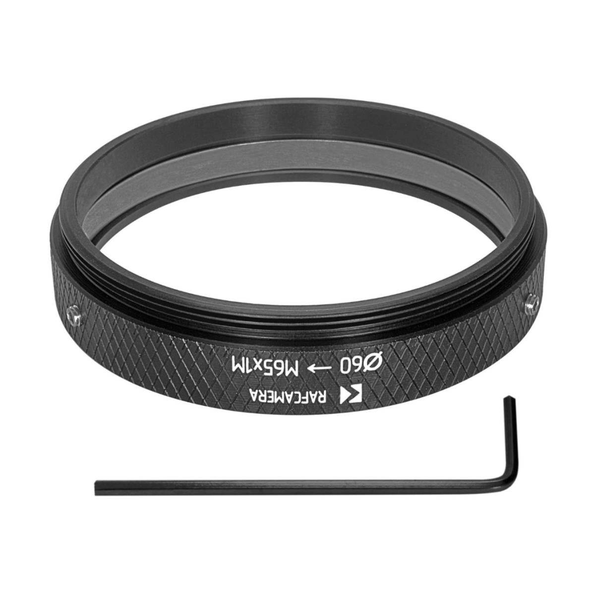 60mm clamp to M65x1 male thread adapter for helicoids