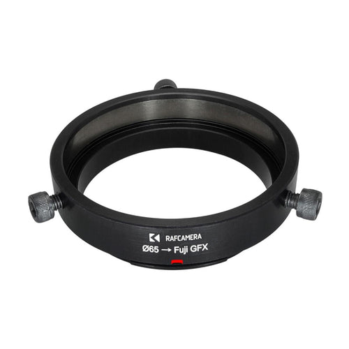 65mm clamp to Fujifilm GFX camera mount adapter