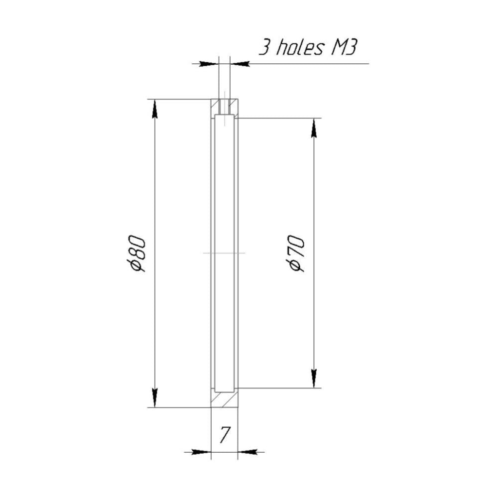 70mm clamp to 80mm outer diameter adapter