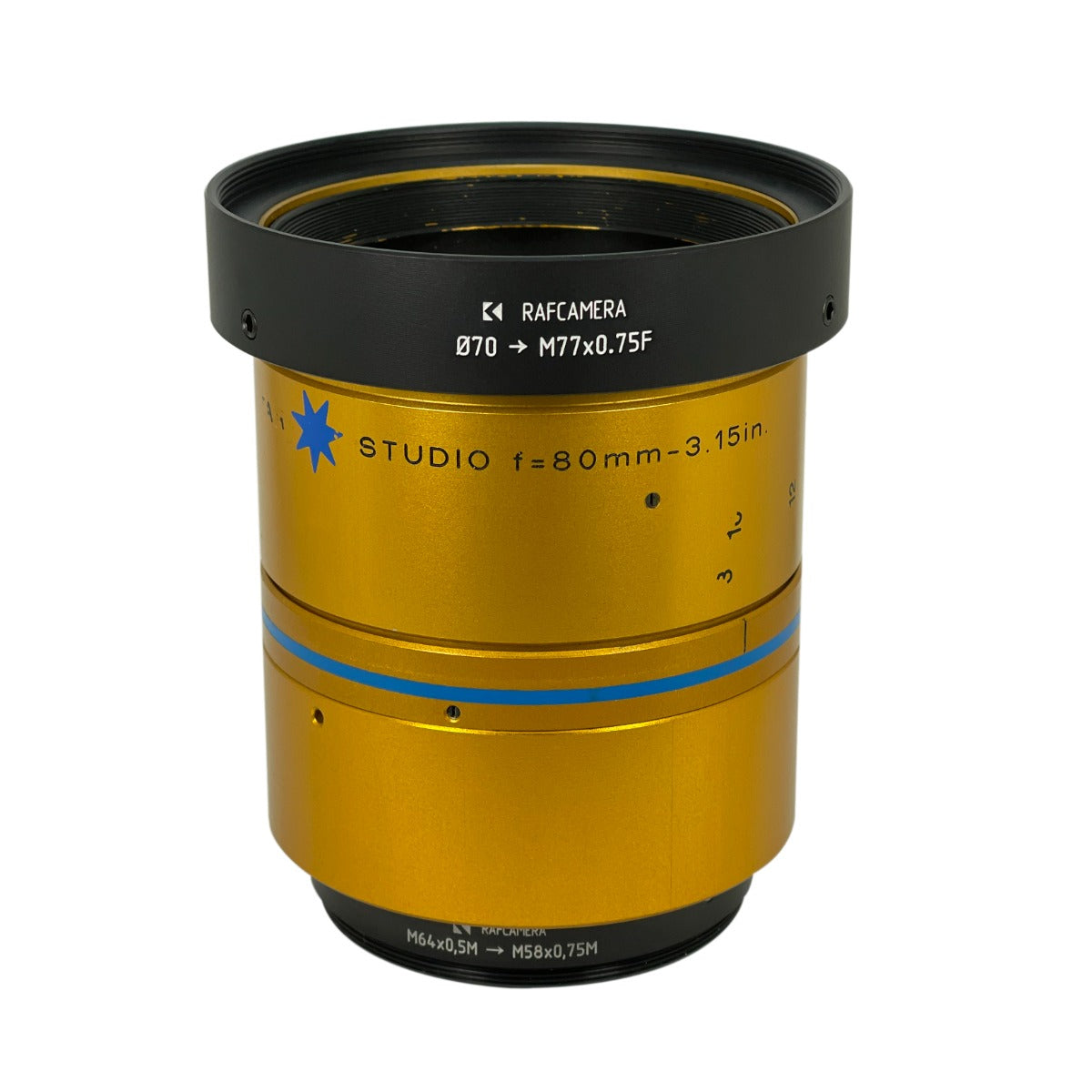 70mm clamp to M77x0.75 female thread adapter for Cinelux