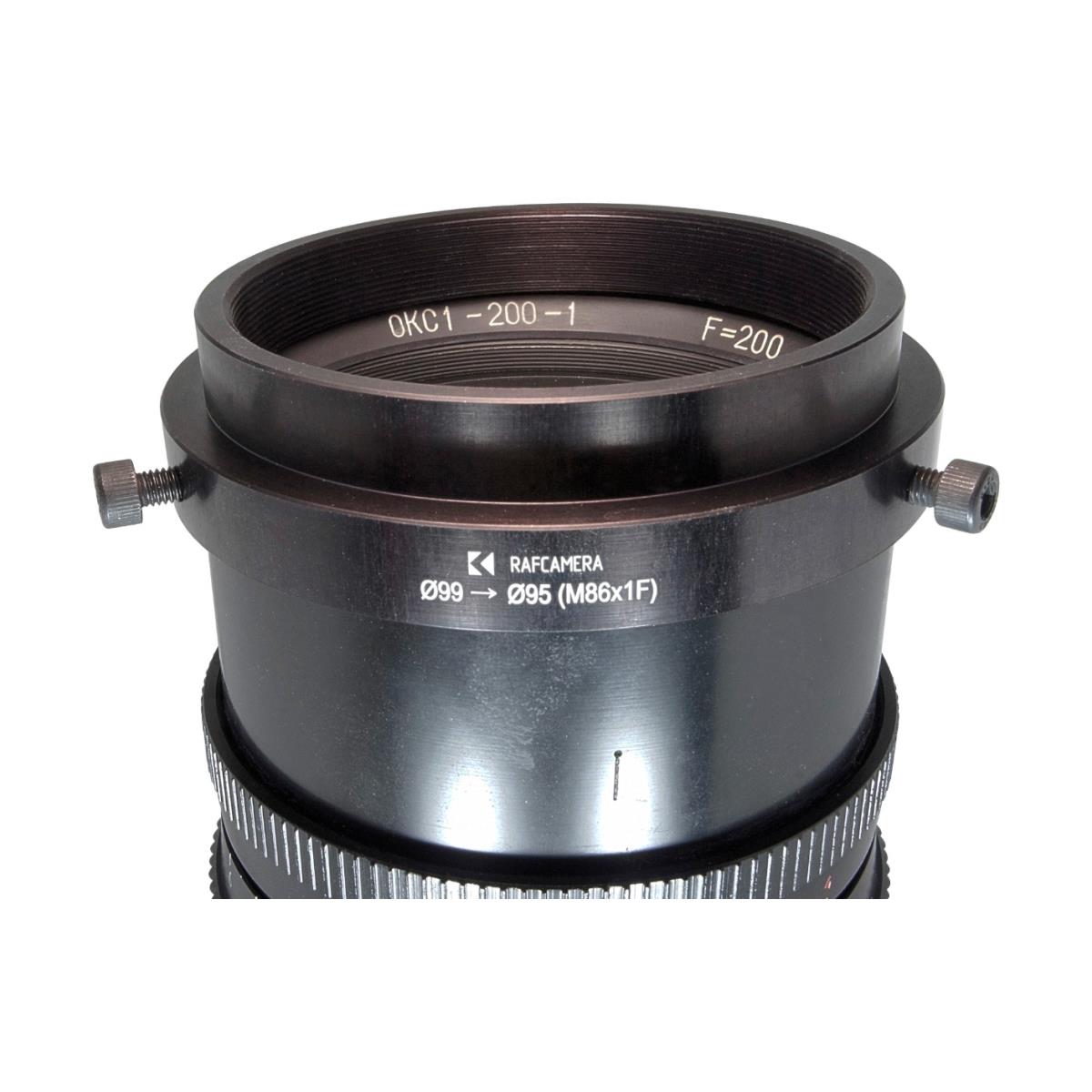 99mm clamp to M86x1 female thread adapter with 95mm outer diameter