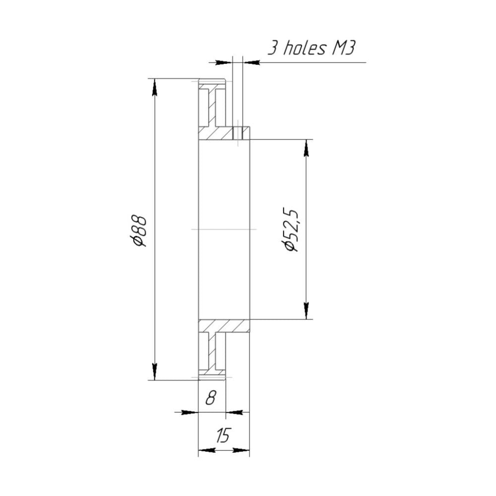 Follow Focus Gear (52.5-88-8mm) for Zeiss MKI lenses