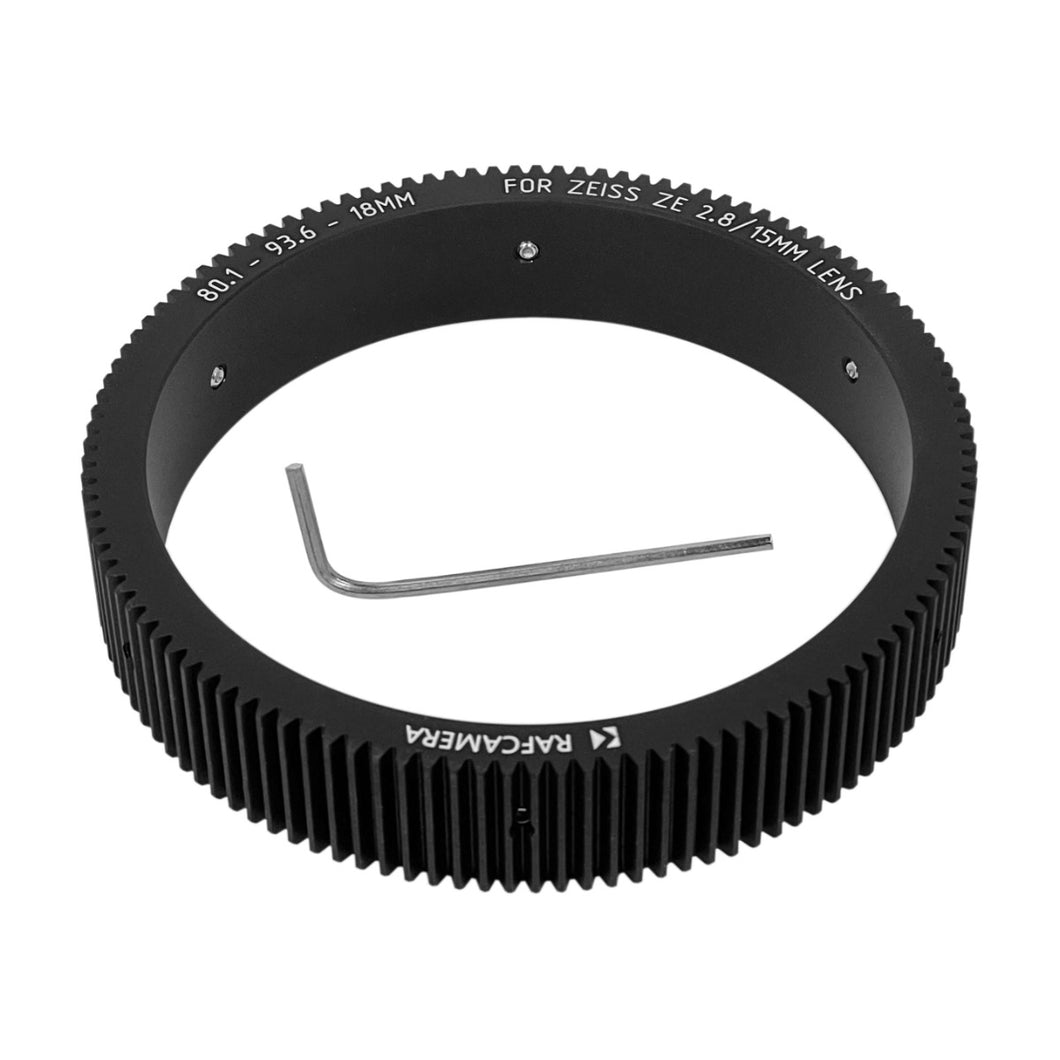 Follow Focus Gear (80.1-93.6-18mm) for Zeiss ZE 2.8/15mm lens