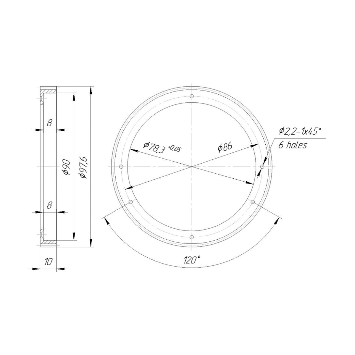Follow Focus Gear (78.3-97.6-10mm) for LOMO (CKBK) OKC10-28-1M fast lens