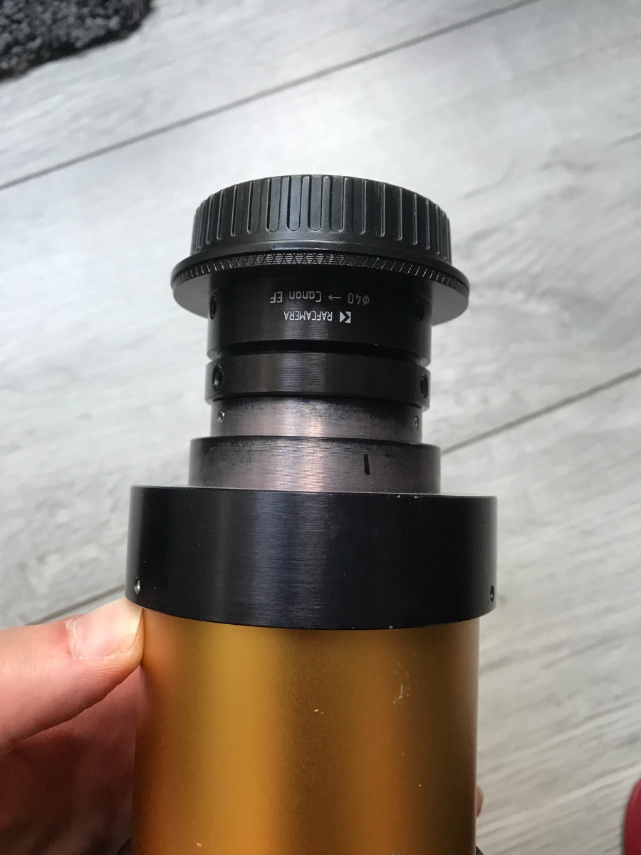 40mm clamp to Canon EF camera mount adapter for 2/47.5mm Cinelux