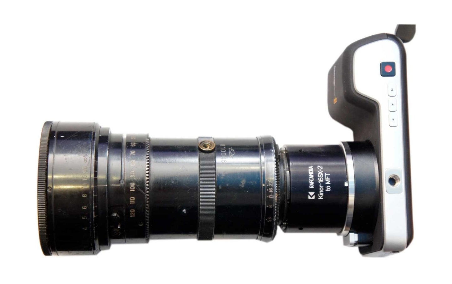 Kinor-16SX-2 lens to MFT (micro 4/3) camera mount adapter, with screws