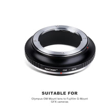Load image into Gallery viewer, Olympus OM Lenses to Fuji GFX Mount Camera Adapter