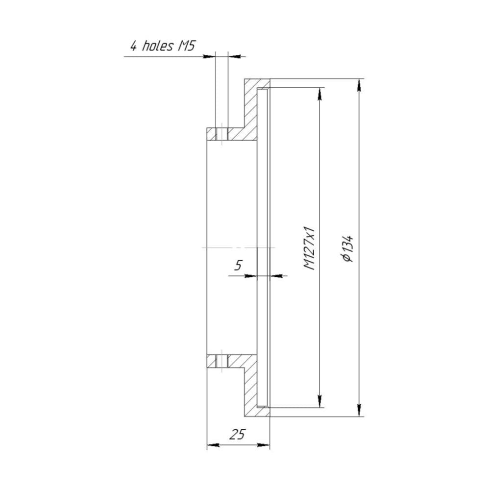 Front clamp for LOMO SF 35mm anamorphic lens with 134mm outer diameter