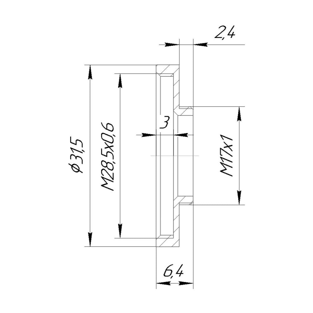 M17x1 male to M28.5x0.6 female thread adapter for Sandmarc Ulanzi cases