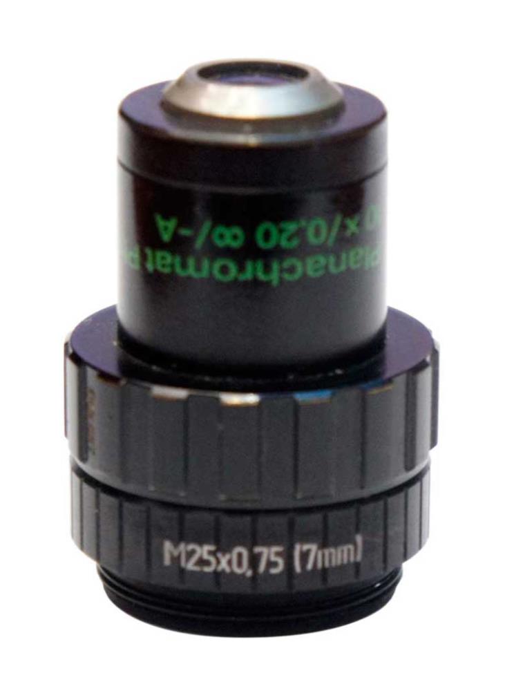 7mm extender for M25x0.75 microscope objectives, black