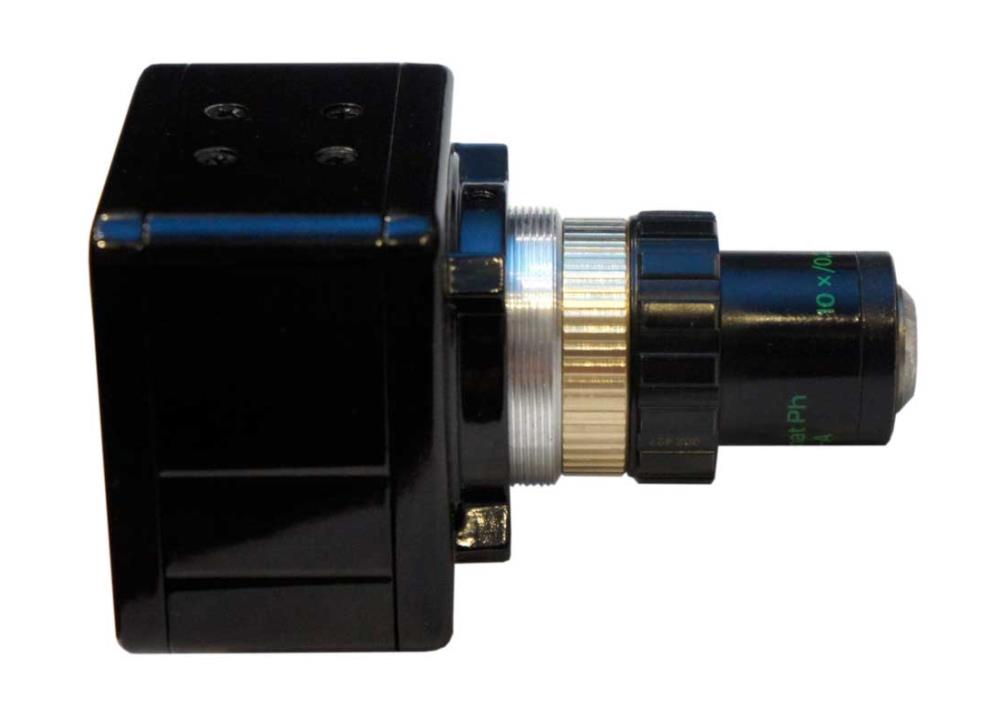 M25x0.75 female thread to C-mount camera adapter, bronze