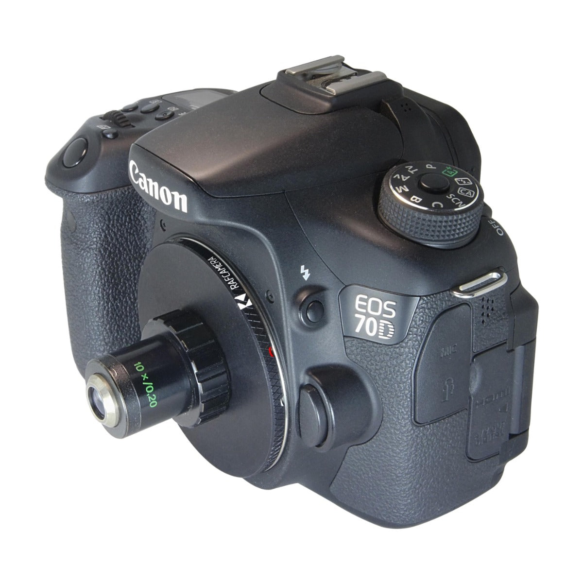 M25x0.75 female thread to Canon EOS camera mount adapter