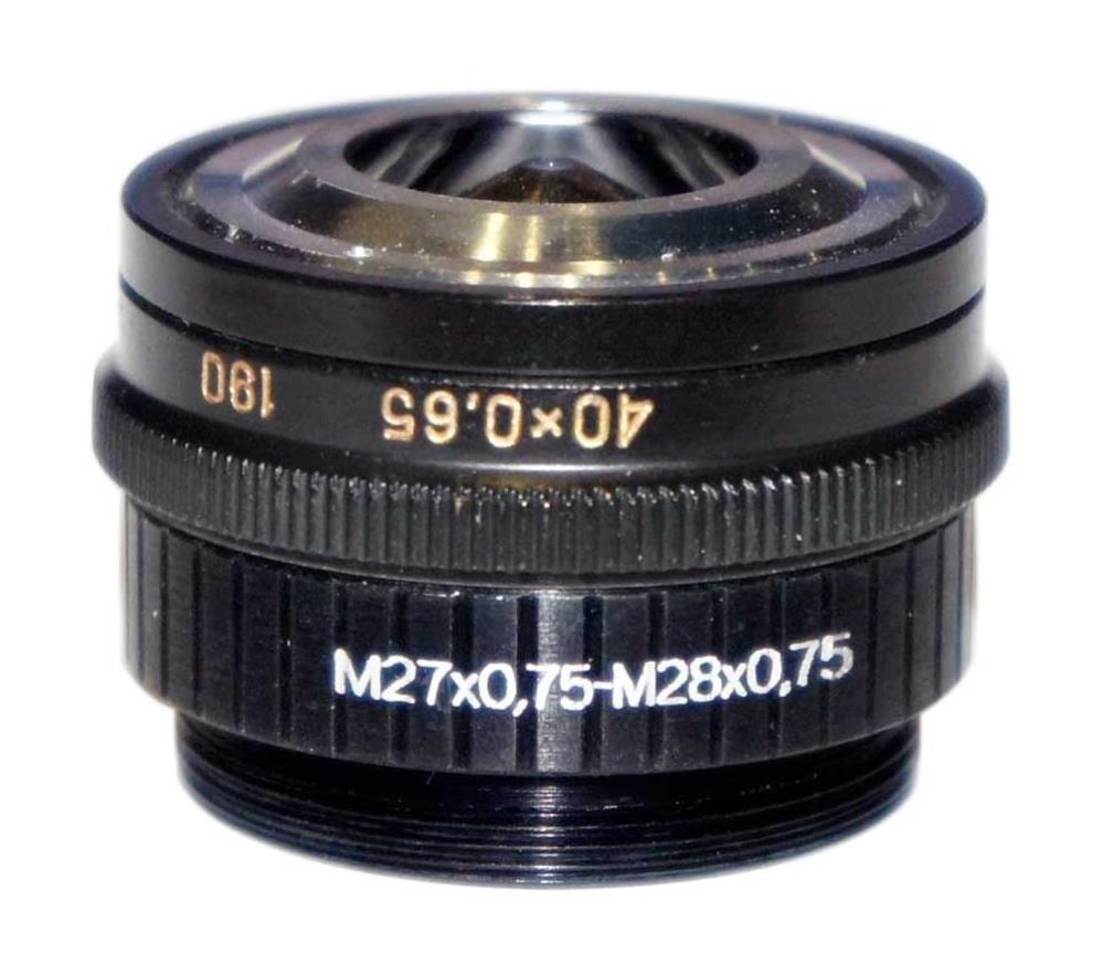 M28x0.75 male to M27x0.75 female thread adapter, black