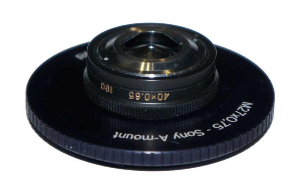 M27x0.75 female thread to Sony/Minolta A-mount camera adapter