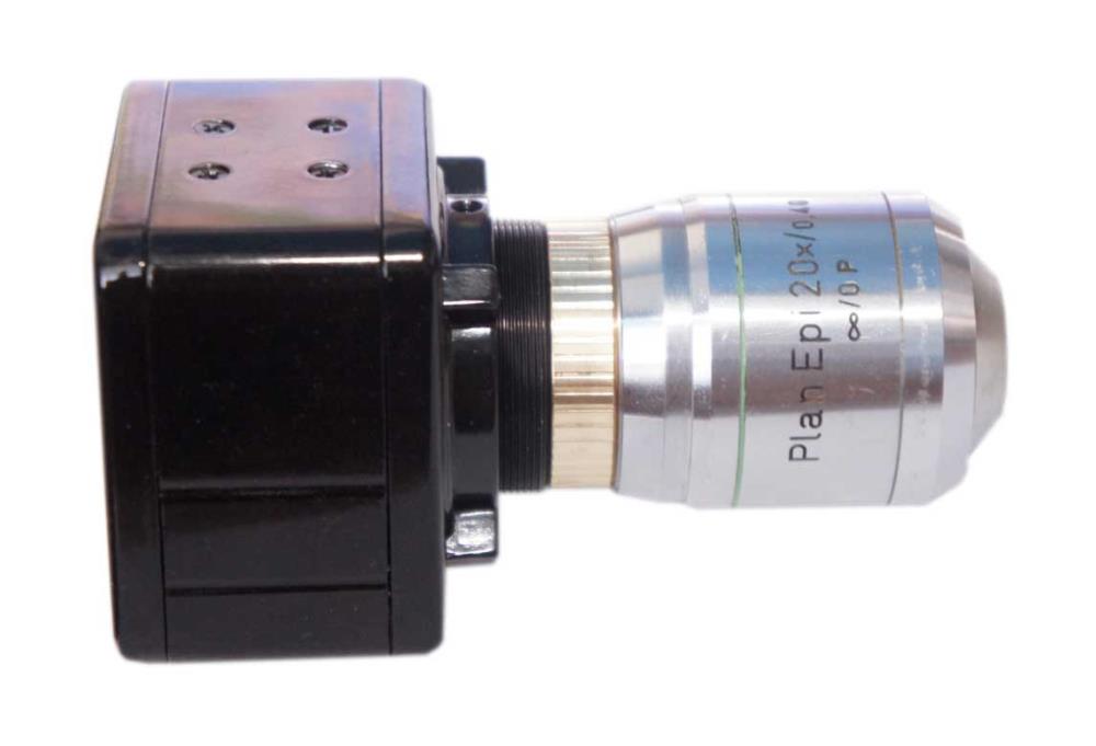 M28x0.75 female thread to C-mount camera adapter, bronze