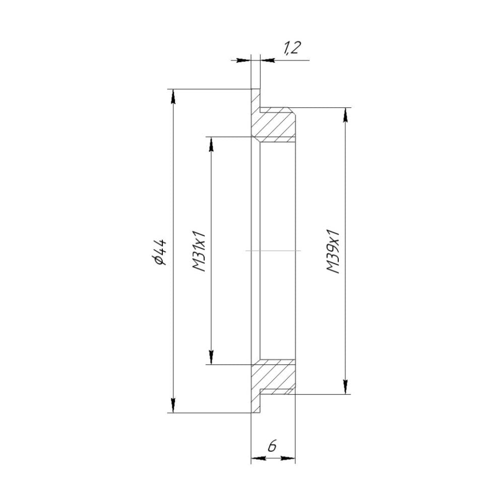 M31x1 female to M39x1 (LTM) male thread adapter for Robot Royal lenses