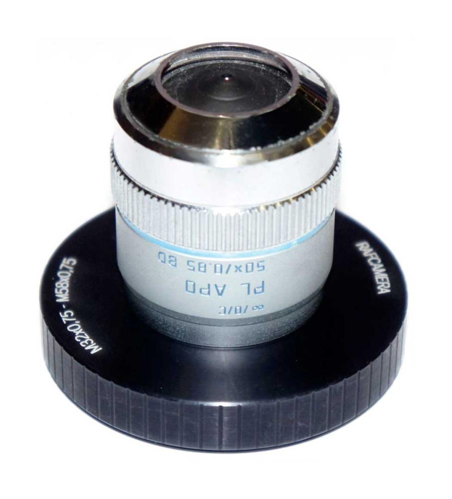 M58x0.75 male to M32x0.75 female thread adapter, 10mm deep