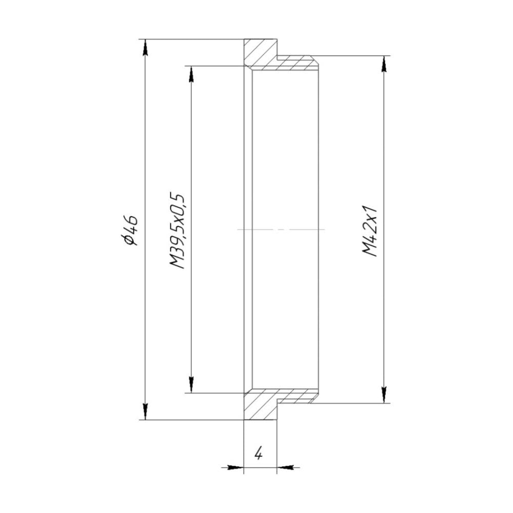 M39.5x0.5 female to M42x1 male thread adapter for Enlarging Ektar