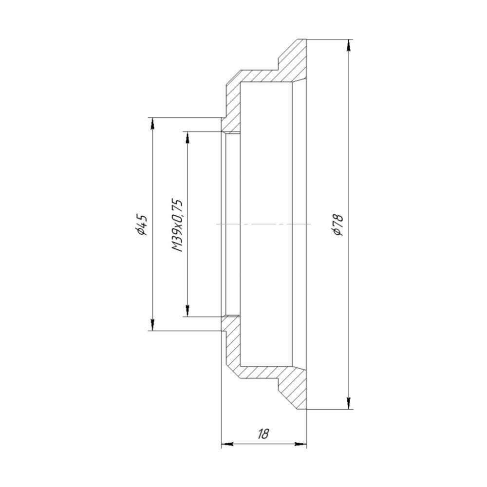 Durst Lapla plate with M39x0.75 female thread, long