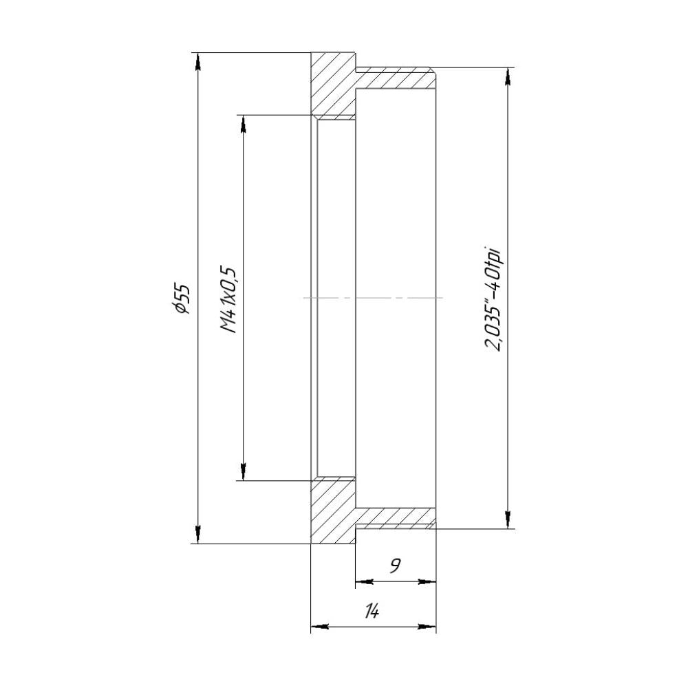 M41x0.5 female to SM2 male thread adapter