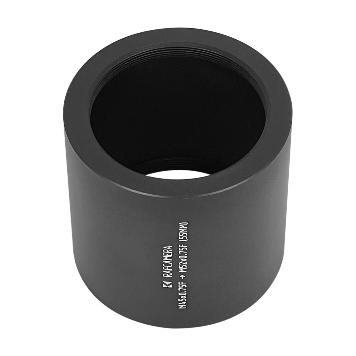 M52x0.75 to M45x0.75 thread adapter for Printing Nikkor 105mm lens, 55mm long