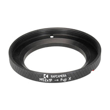 Load image into Gallery viewer, M52x1 female thread to Fujifilm X-mount (FX) adapter for helicoids