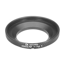 Load image into Gallery viewer, M58x0.75 female thread to Fujifilm X-mount (FX) camera adapter