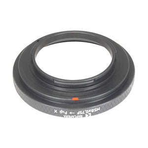 M58x0.75 female thread to Fujifilm X-mount (FX) camera adapter
