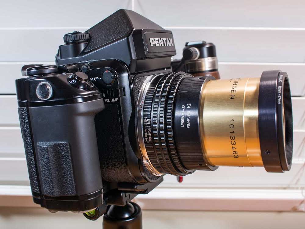 M65x1 female thread to Pentax 67 camera mount adapter, 7mm flange