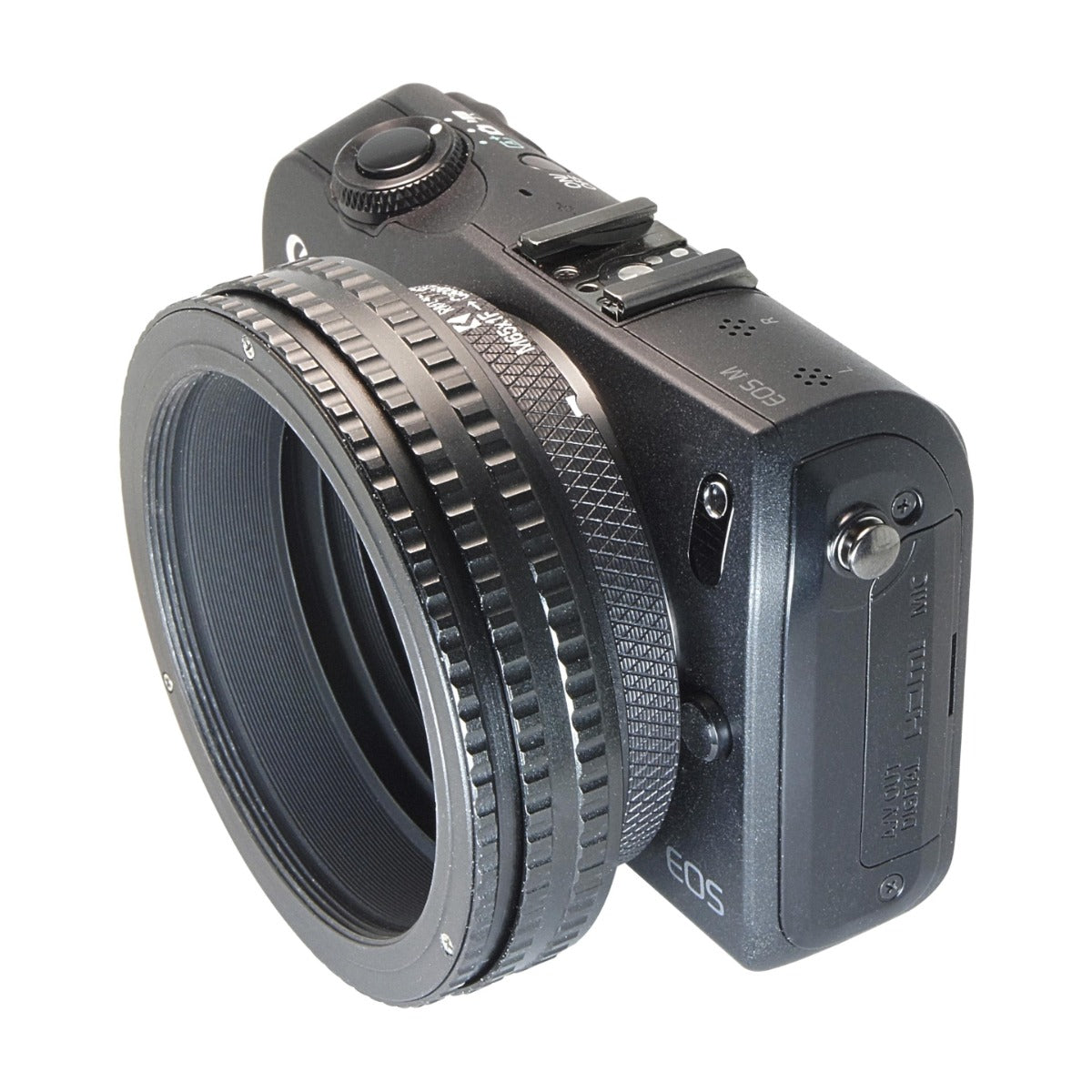 M65x1 female thread to Canon EOS-M camera mount adapter for helicoids