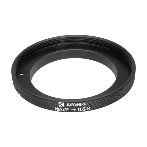M65x1 female thread to Canon EOS-R camera mount adapter