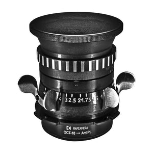 OCT-18 lens to Arri PL camera mount adapter