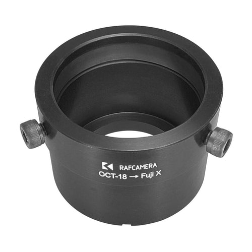 OCT-18 lens to Fujifilm X-mount (FX) camera mount adapter, simplified