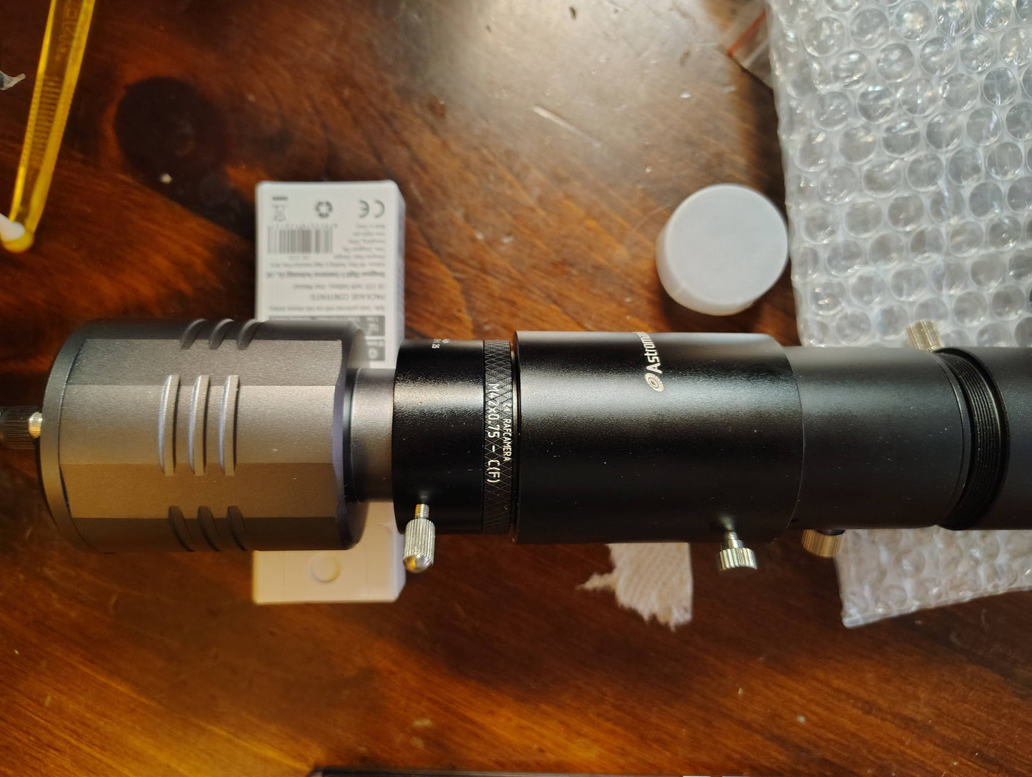 M42x0.75 male/female to C-mount female thread adapter