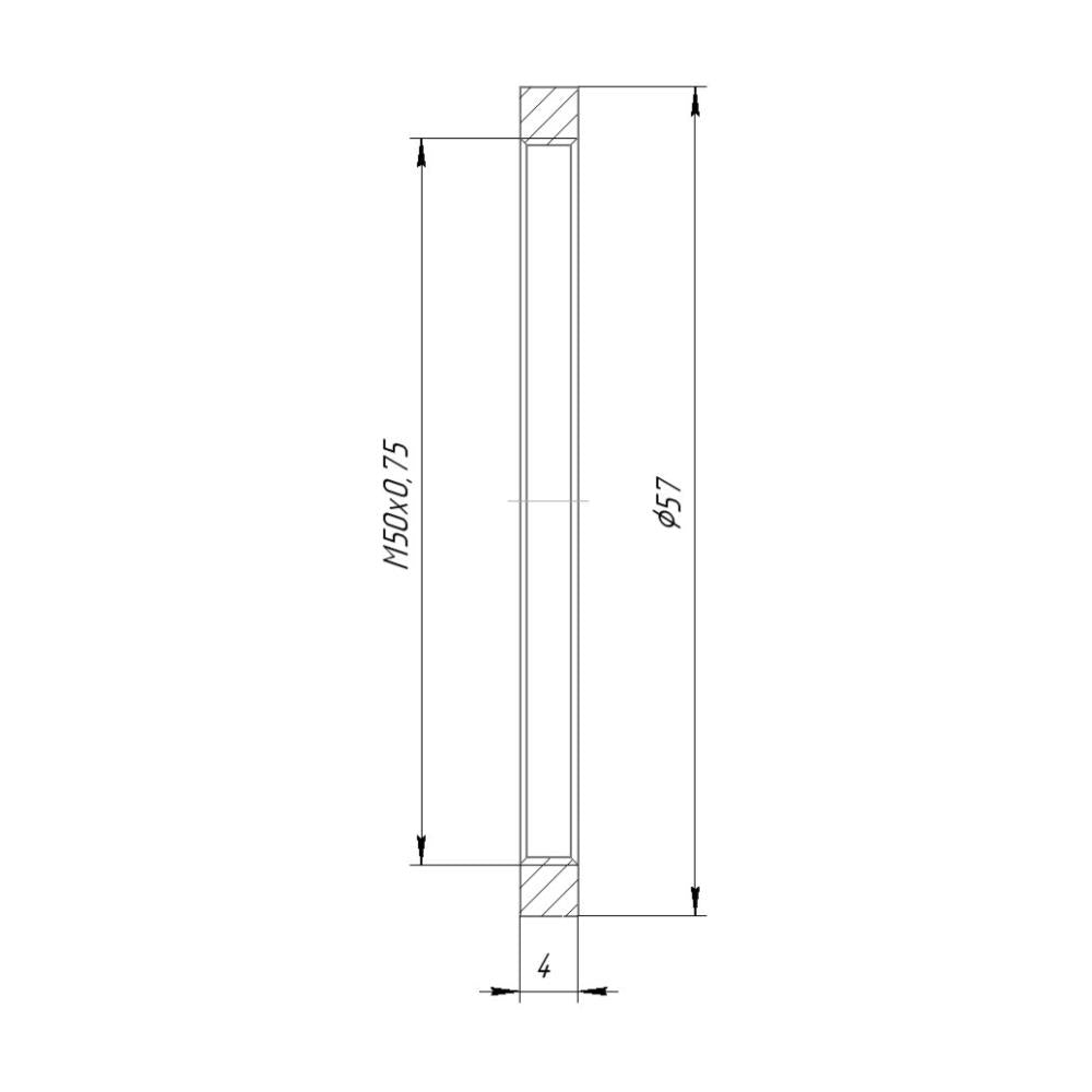 Retaining ring with M50x0.75 female thread