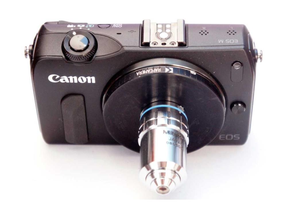 RMS female thread to Canon EOS-M camera mount adapter