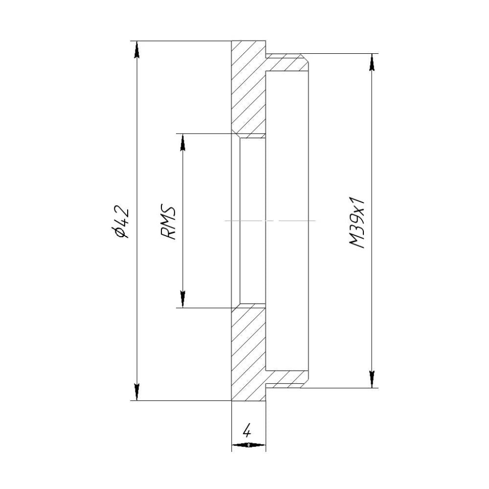 RMS female to M39x1 (LTM) male thread adapter